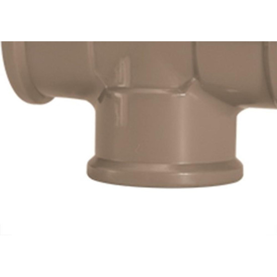 Tee Marrom Amanco Liso/Liso/Liso 40Mm 11837 - Kit C/10 Tee Marrom Amanco Liso/Liso/Liso 40Mm 11837 - Kit C/10