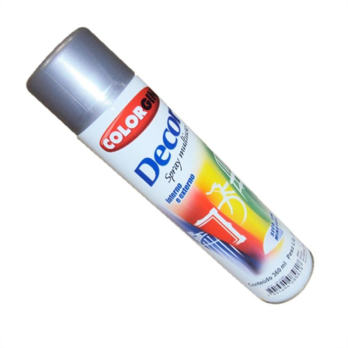 Tinta Spray Colorgin Decor Aluminio 360Ml 8581 Tinta Spray Colorgin Decor Aluminio 360Ml 8581