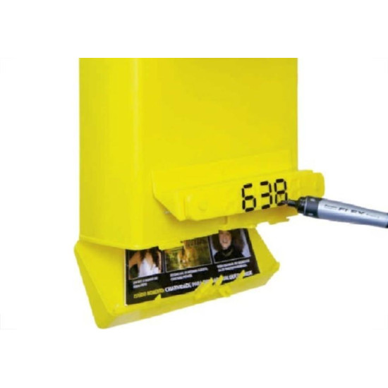 Caixa Carta Goma Plastica Gradil ''Correio'' Amarela