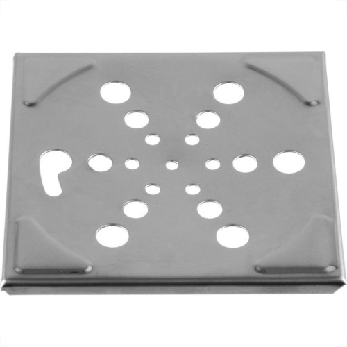 Grelha Inox Hidrolar Quadrada 10Cm Fixa 30585 Grelha Inox Hidrolar Quadrada 10Cm Fixa 30585
