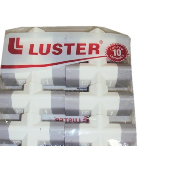 Pino 3 Saidas 2 Polos+Terra Luster Branco 2044 - Kit C/10 Pino 3 Saidas 2 Polos+Terra Luster Branco 2044 - Kit C/10