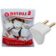 Pino Triangulo 2 Polos Luster 10A Branco 2046 - Kit C/10 Pino Triangulo 2 Polos Luster 10A Branco 2046 - Kit C/10