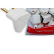 Pino Triangulo 2 Polos Luster 10A Branco 2046 - Kit C/10 Pino Triangulo 2 Polos Luster 10A Branco 2046 - Kit C/10