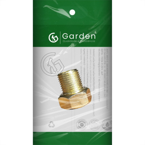 Bucha Aumento Torneira Garden Zamac Amarelo 1/2X3/4 10863E