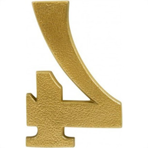 Numero Colonial Pvc Caiado 4 - Kit C/10
