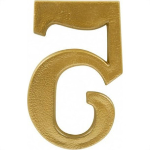 Numero Colonial Pvc Caiado 5 - Kit C/10