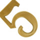 Numero Colonial Pvc Caiado 5 - Kit C/10