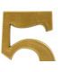 Numero Colonial Pvc Caiado 5 - Kit C/10