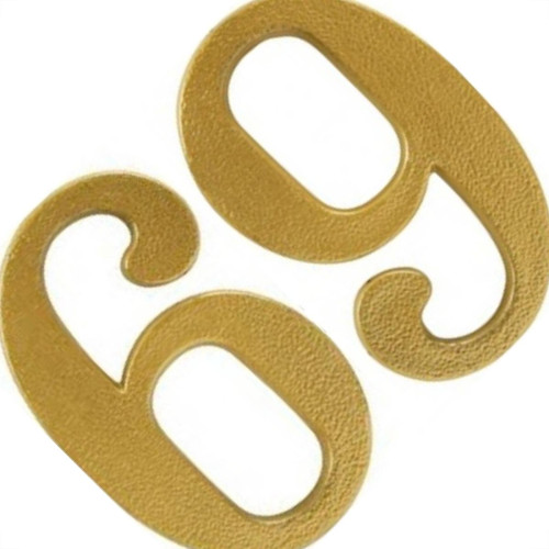 Numero Colonial Pvc Caiado 6/9 - Kit C/10