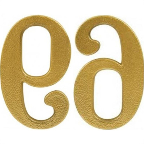 Numero Colonial Pvc Apartamento Caiado 6/9 - Kit C/10