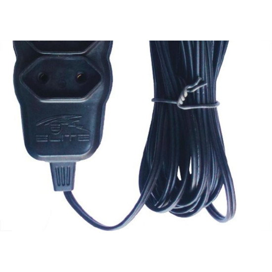 Extensao Elite Tripolar Paralelo 2X0,75 Preta 3M 665