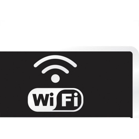 Placa Sinalizacao Aluminio 16X23 ''Wifi Insira Senha'' 150Ar
