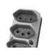 Tomada Barra Perlex Tripla 2 Polos +Terra 10A Cinza 2100/2 Tomada Barra Perlex Tripla 2 Polos +Terra 10A Cinza 2100/2