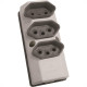 Tomada Barra Perlex Tripla 2 Polos +Terra 20A Cinza 2120/2 Tomada Barra Perlex Tripla 2 Polos +Terra 20A Cinza 2120/2