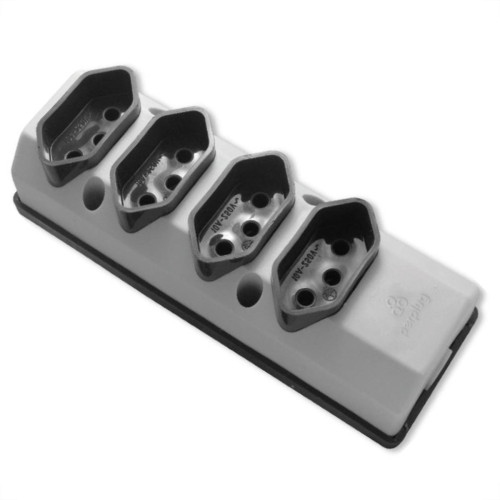 Tomada Barra Perlex Quadrupla 2 Polos +Terra 10A Cinza 2200/2 Tomada Barra Perlex Quadrupla 2 Polos +Terra 10A Cinza 2200/2
