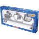 Acessorio Wc Daivak Abs+Metal Cromado 5 Pecas Com Ventosa 504