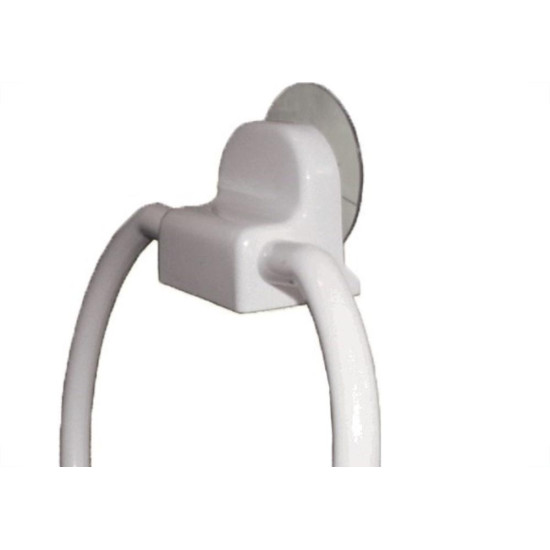 Acessorio Wc Daivak Toalha Redondo Branco Com Ventosa 147