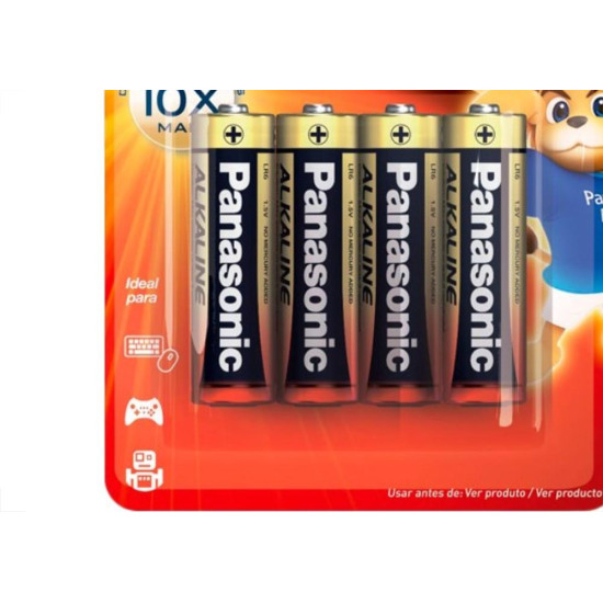 Pilha Panasonic Alcalina Pequena Aa Cartela 4 Pecas Lr6Xab/4B192 Pilha Panasonic Alcalina Pequena Aa Cartela 4 Pecas Lr6Xab/4B192