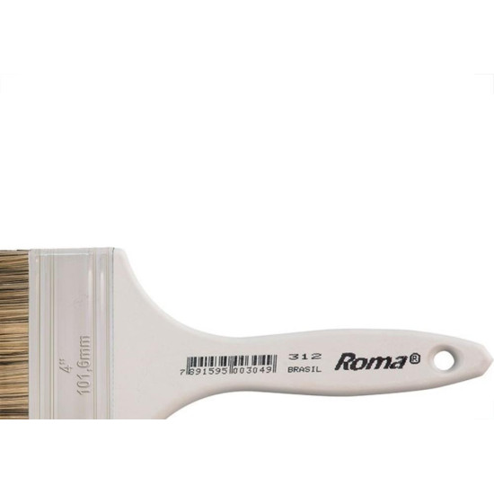 Pincel Trincha Pintura Roma 312 X 1/2'' Sintetica Branca 312 001 - Kit C/12 Pincel Trincha Pintura Roma 312 X 1/2'' Sintetica Branca 312 001 - Kit C/12