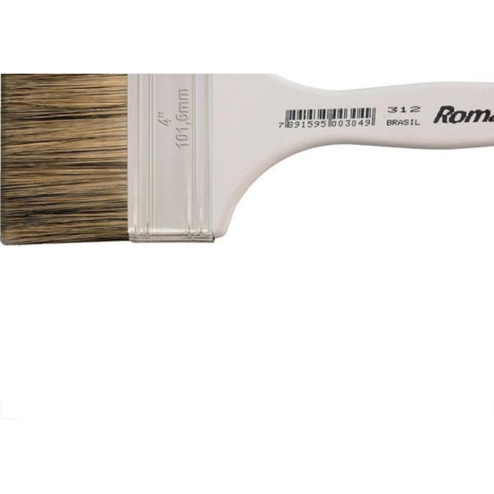 Pincel Trincha Pintura Roma 312X 3'' Sintetetica Branca 312-007 - Kit C/12