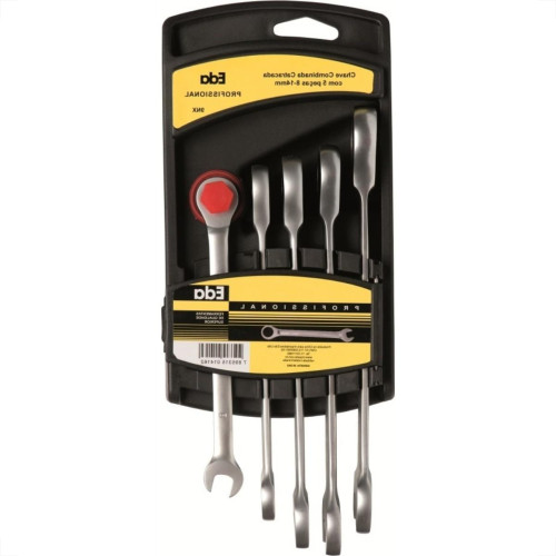 Chave Combinada Catracada Eda Cabeca Fixa Com 05 Pecas 9Nx Chave Combinada Catracada Eda Cabeca Fixa Com 05 Pecas 9Nx