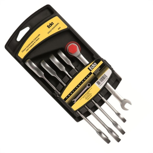 Chave Combinada Catracada Eda Cabeca Fixa Com 05 Pecas 9Nx Chave Combinada Catracada Eda Cabeca Fixa Com 05 Pecas 9Nx