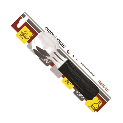 Colher Simonaggio Sobremesa Pratik 3Pecas Preta 120.103.0102.002 Colher Simonaggio Sobremesa Pratik 3Pecas Preta 120.103.0102.002
