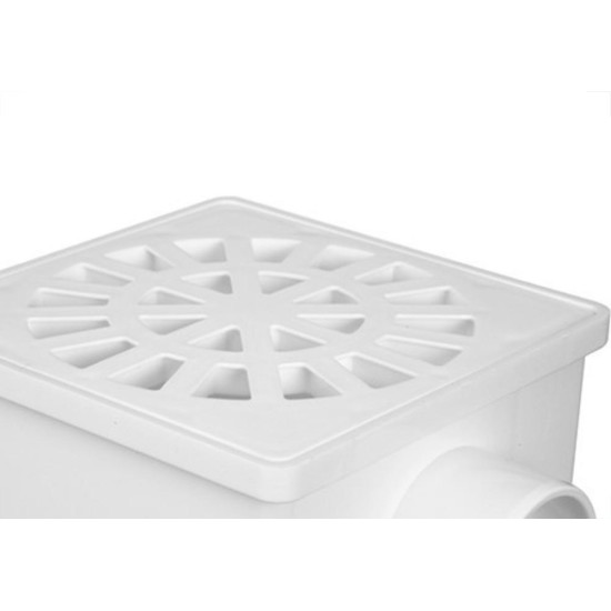 Ralo Sifonado Krona 100X52X40 Quadrada Branco 931 Ralo Sifonado Krona 100X52X40 Quadrada Branco 931