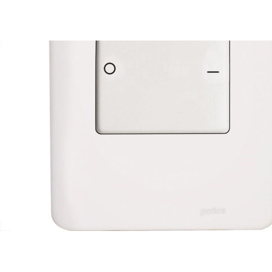 Kit C/4 - Conjunto Perlex Aros 4X2 Branco Com Placa(1Bipo... Kit C/4 - Conjunto Perlex Aros 4X2 Branco Com Placa(1Bipo...