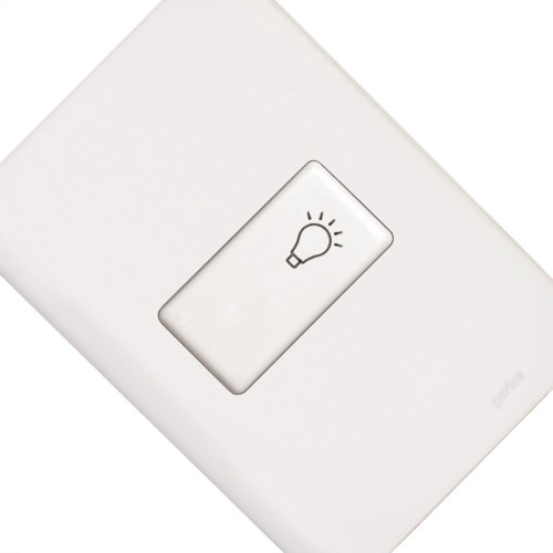 Kit C/2 - Conjunto Perlex Aros 4X2 Branco Com Placa(1Camp... Kit C/2 - Conjunto Perlex Aros 4X2 Branco Com Placa(1Camp...