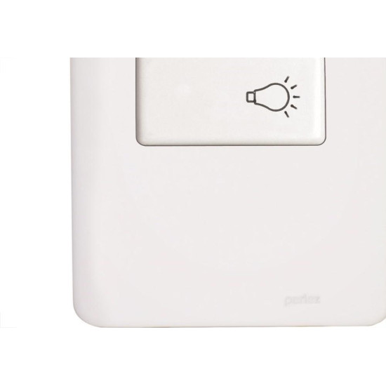 Kit C/2 - Conjunto Perlex Aros 4X2 Branco Com Placa(1Camp... Kit C/2 - Conjunto Perlex Aros 4X2 Branco Com Placa(1Camp...