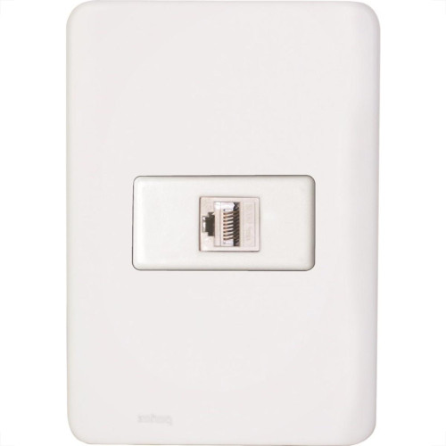 Kit C/5 - Conjunto Perlex Aros 4X2 Branco Com Placa(1Toma... Kit C/5 - Conjunto Perlex Aros 4X2 Branco Com Placa(1Toma...