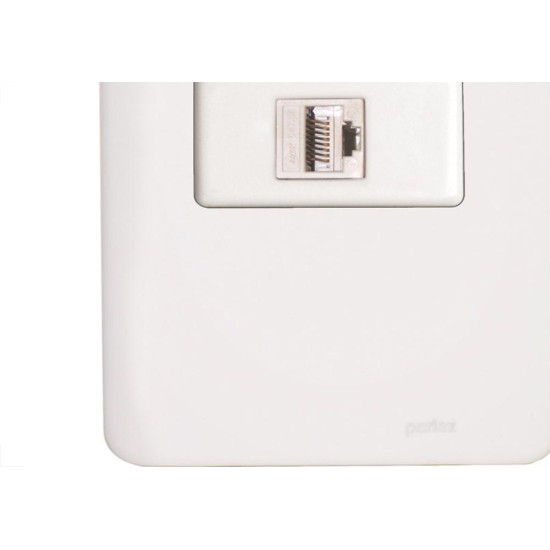 Kit C/5 - Conjunto Perlex Aros 4X2 Branco Com Placa(1Toma... Kit C/5 - Conjunto Perlex Aros 4X2 Branco Com Placa(1Toma...