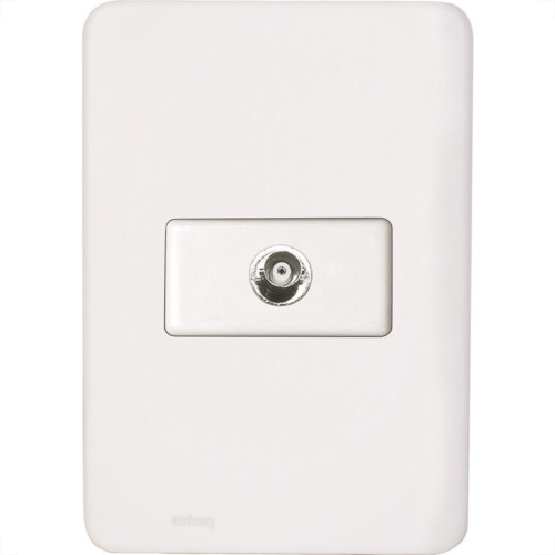 Kit C/3 - Conjunto Perlex Aros 4X2 Branco Com Placa(1Toma...