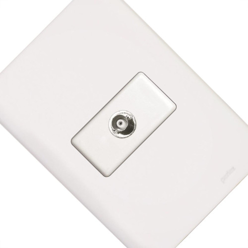 Kit C/3 - Conjunto Perlex Aros 4X2 Branco Com Placa(1Toma...