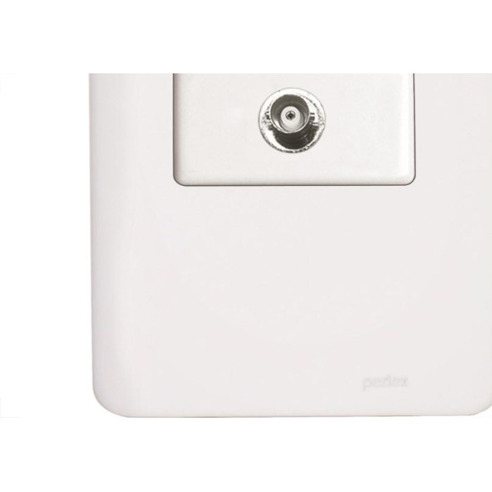 Kit C/3 - Conjunto Perlex Aros 4X2 Branco Com Placa(1Toma...