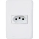 Kit C/2 - Conjunto Perlex Aros 4X2 Branco Com Placa(1Toma... Kit C/2 - Conjunto Perlex Aros 4X2 Branco Com Placa(1Toma...