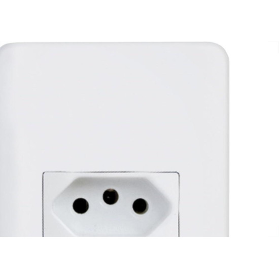 Kit C/3 - Conjunto Perlex Aros 4X2 Branco Com Placa(1Toma...