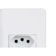 Kit C/3 - Conjunto Perlex Aros 4X2 Branco Com Placa(1Toma...
