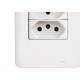 Kit C/2 - Conjunto Perlex Aros 4X2 Branco Com Placa(2Toma...