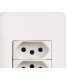 Kit C/2 - Conjunto Perlex Aros 4X2 Branco Com Placa(2Toma...