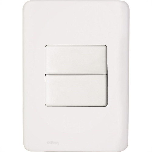 Kit C/2 - Conjunto Perlex Aros 4X2 Branco Com Placa(2Simp... Kit C/2 - Conjunto Perlex Aros 4X2 Branco Com Placa(2Simp...