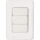 Conjunto Perlex Aros 4X2 Branco Com Placa(3Simples) 7383 Conjunto Perlex Aros 4X2 Branco Com Placa(3Simples) 7383