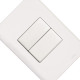 Kit C/2 - Conjunto Perlex Aros 4X2 Branco Com Placa(1Simp... Kit C/2 - Conjunto Perlex Aros 4X2 Branco Com Placa(1Simp...