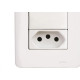 Kit C/2 - Conjunto Perlex Aros 4X2 Branco Com Placa(2Simp... Kit C/2 - Conjunto Perlex Aros 4X2 Branco Com Placa(2Simp...