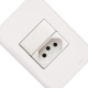 Kit C/5 - Conjunto Perlex Aros 4X2 Branco Com Placa(1Simp... Kit C/5 - Conjunto Perlex Aros 4X2 Branco Com Placa(1Simp...