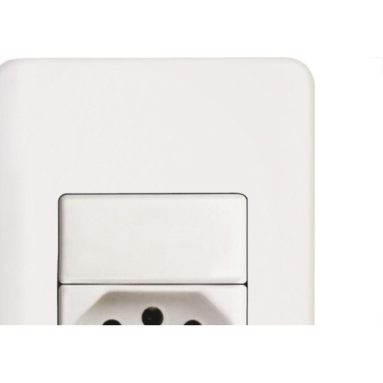 Kit C/5 - Conjunto Perlex Aros 4X2 Branco Com Placa(1Simp... Kit C/5 - Conjunto Perlex Aros 4X2 Branco Com Placa(1Simp...