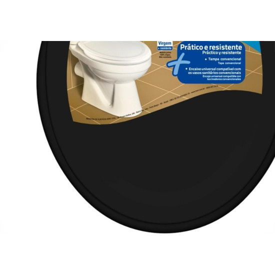 Assento Sanitario Herc ''Economico'' Preto 182