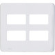 Placa Perlex Aros 4X4 (4 Modulos Distanciadas) 73Pl22S Placa Perlex Aros 4X4 (4 Modulos Distanciadas) 73Pl22S