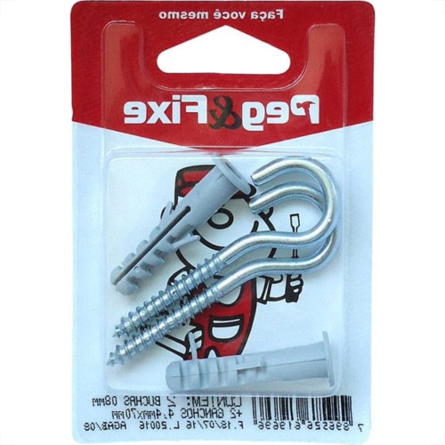 Cartela Escapula Com Bucha 8 Peg&Fixe Kit Com 4 Pecas Aesb/08 Cartela Escapula Com Bucha 8 Peg&Fixe Kit Com 4 Pecas Aesb/08